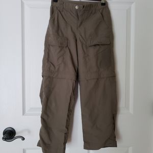 White siera girls convertible hiking pants